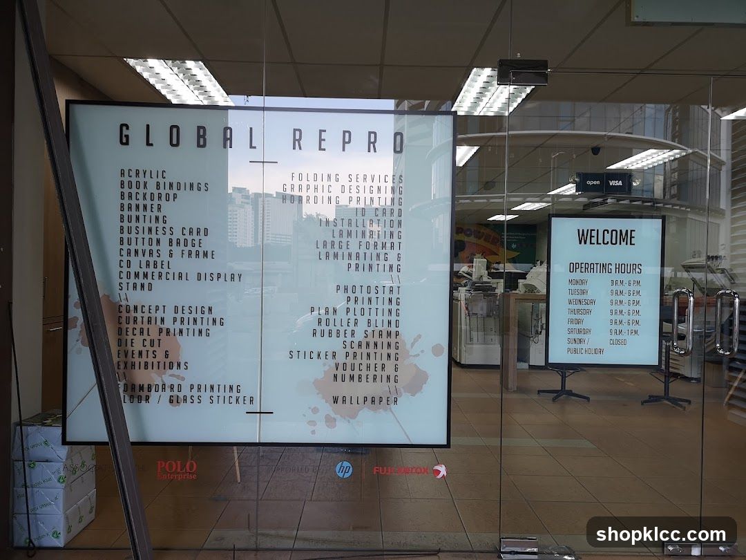 Global Repro Storefront Interior View