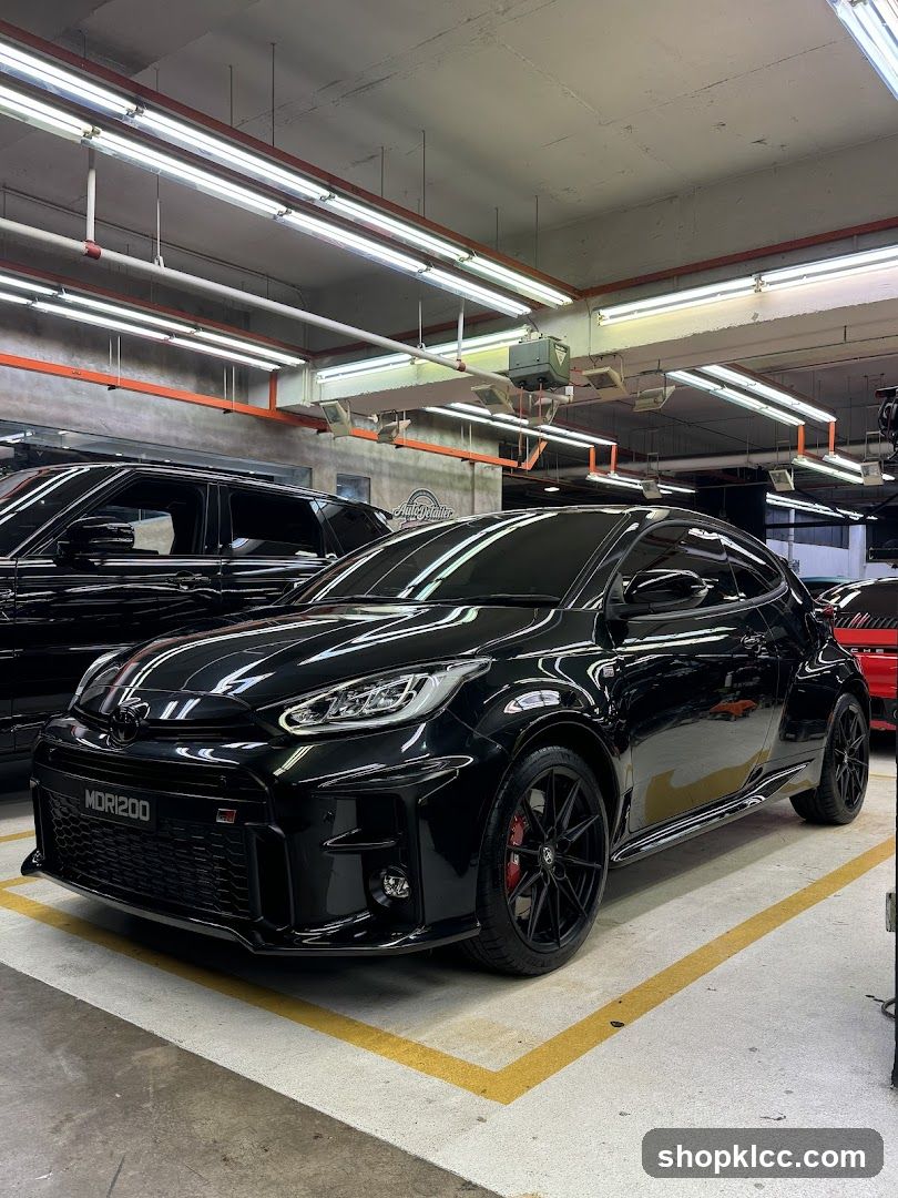 Black Toyota GR86 in Garage