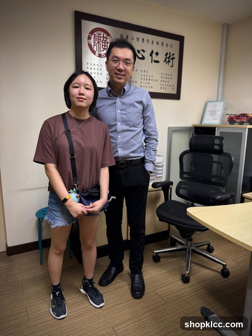 Two people in an office