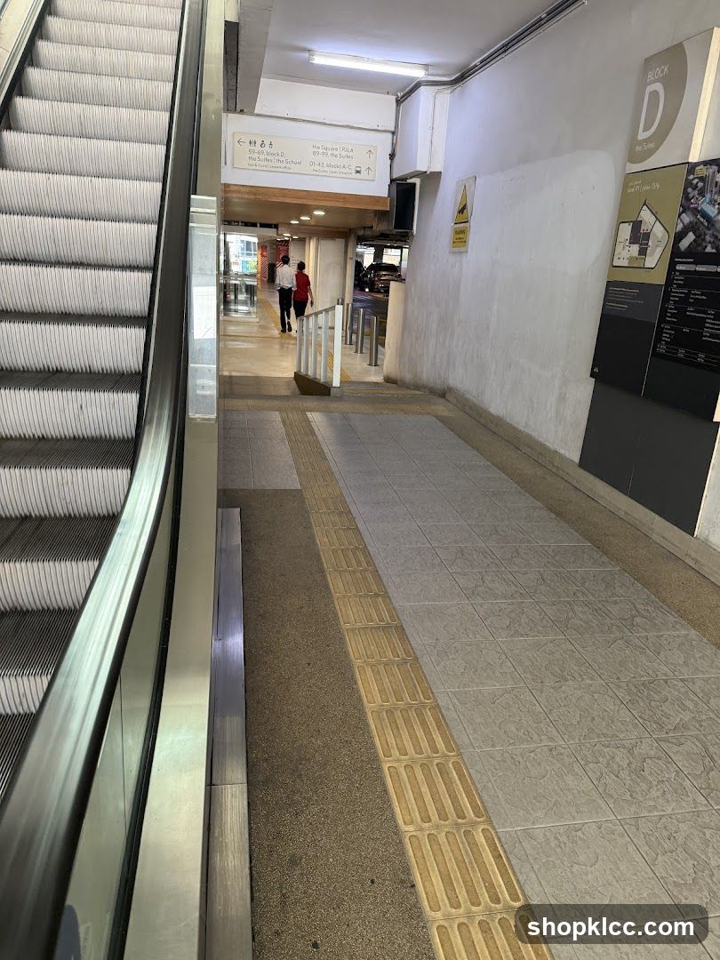 Escalator and walkway