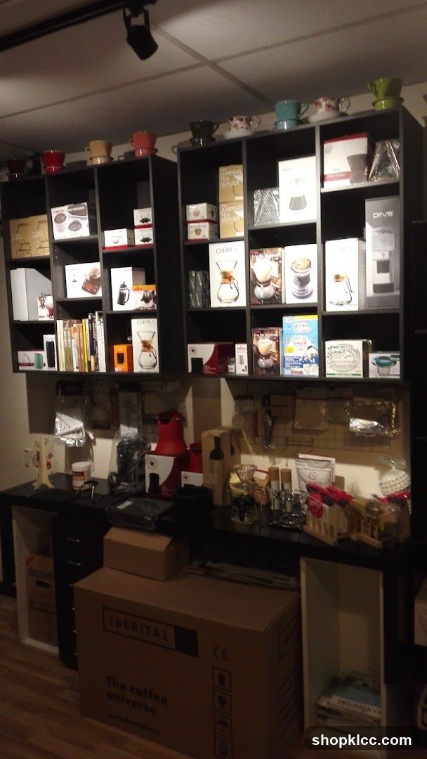 Coffee brewing equipment display