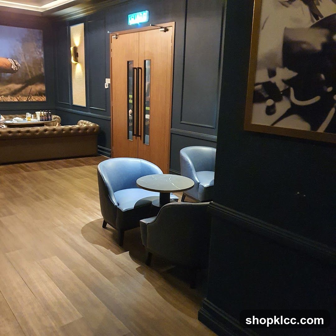 Lounge Area with Seating and Artwork
