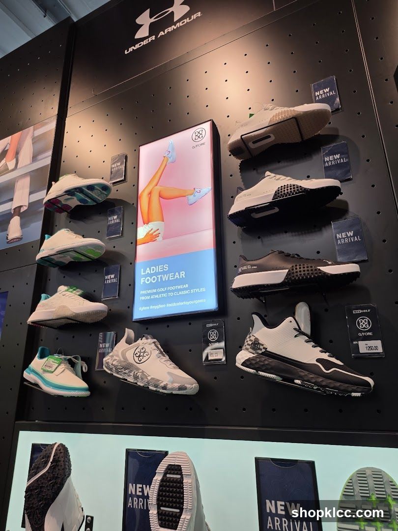 Under Armour and G/Fore Footwear Display
