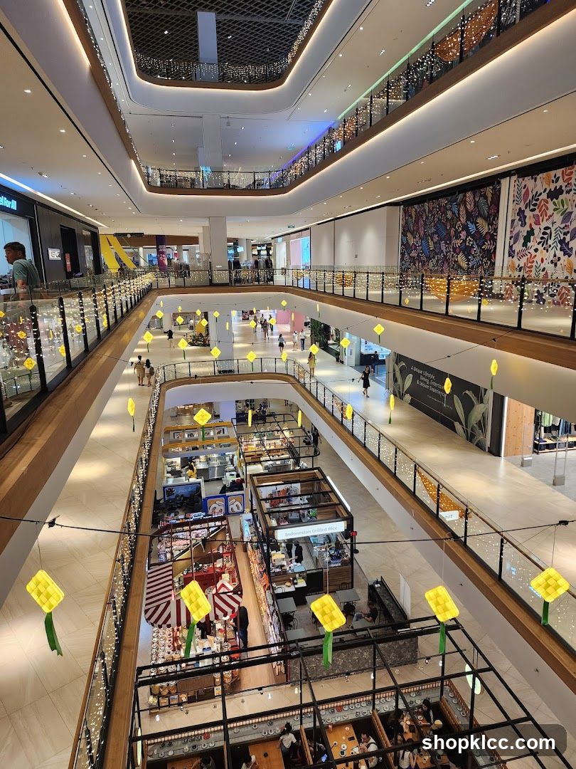 Interior of a multi-level shopping mall