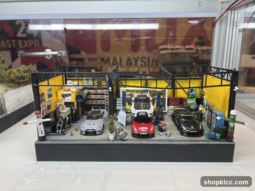 Diorama of a Car Repair Shop