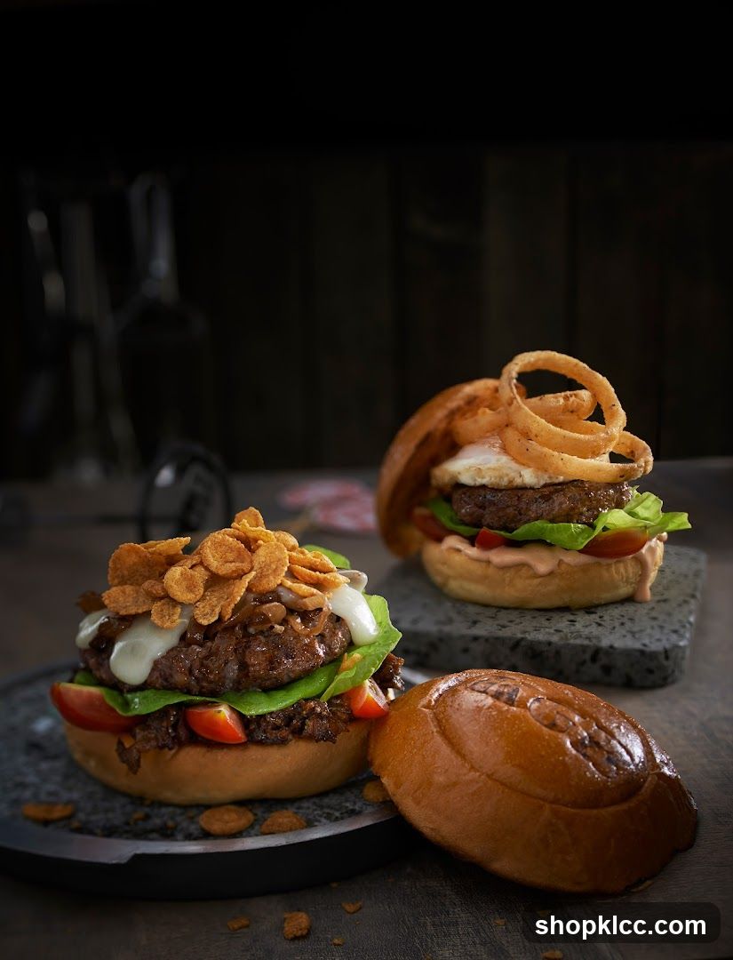 Two gourmet burgers