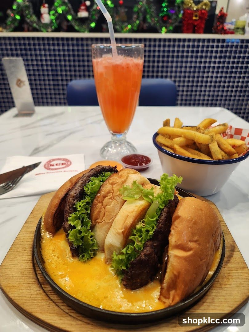 Cheeseburger with Fries and Drink