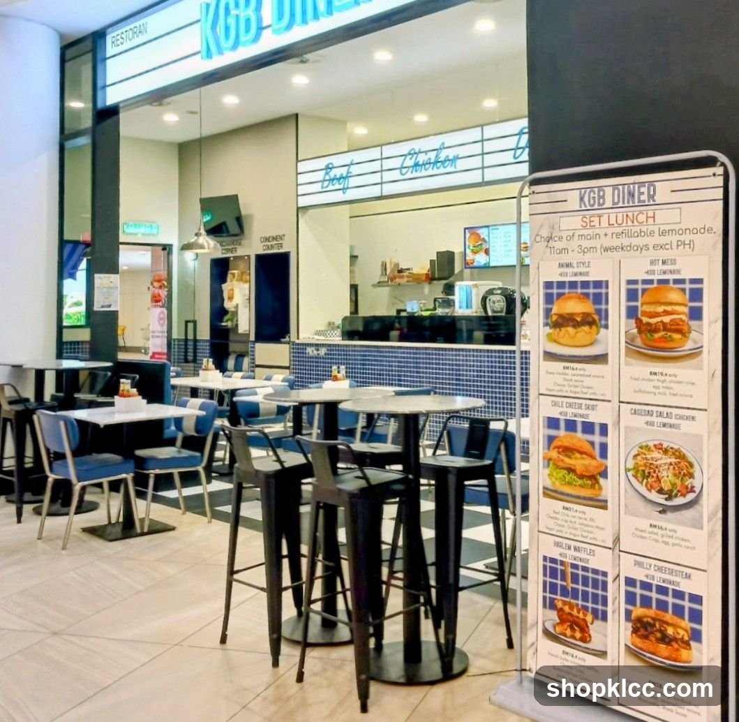 KGB Diner Interior with Menu