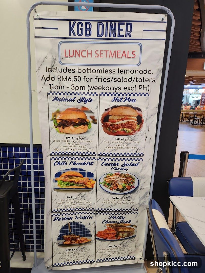 KGB DINER LUNCH SETMEALS
