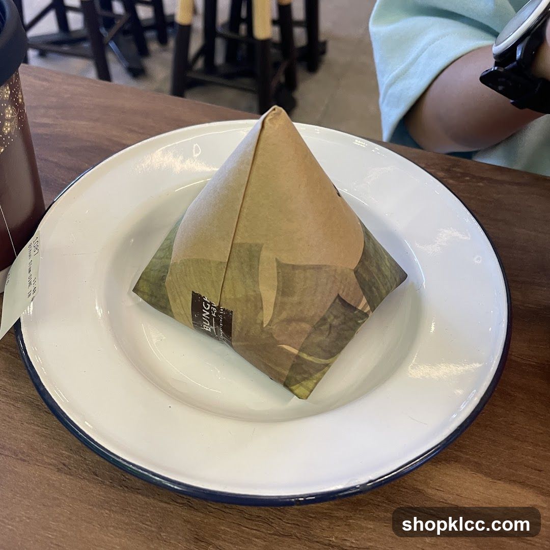 Wrapped Food Item on Plate
