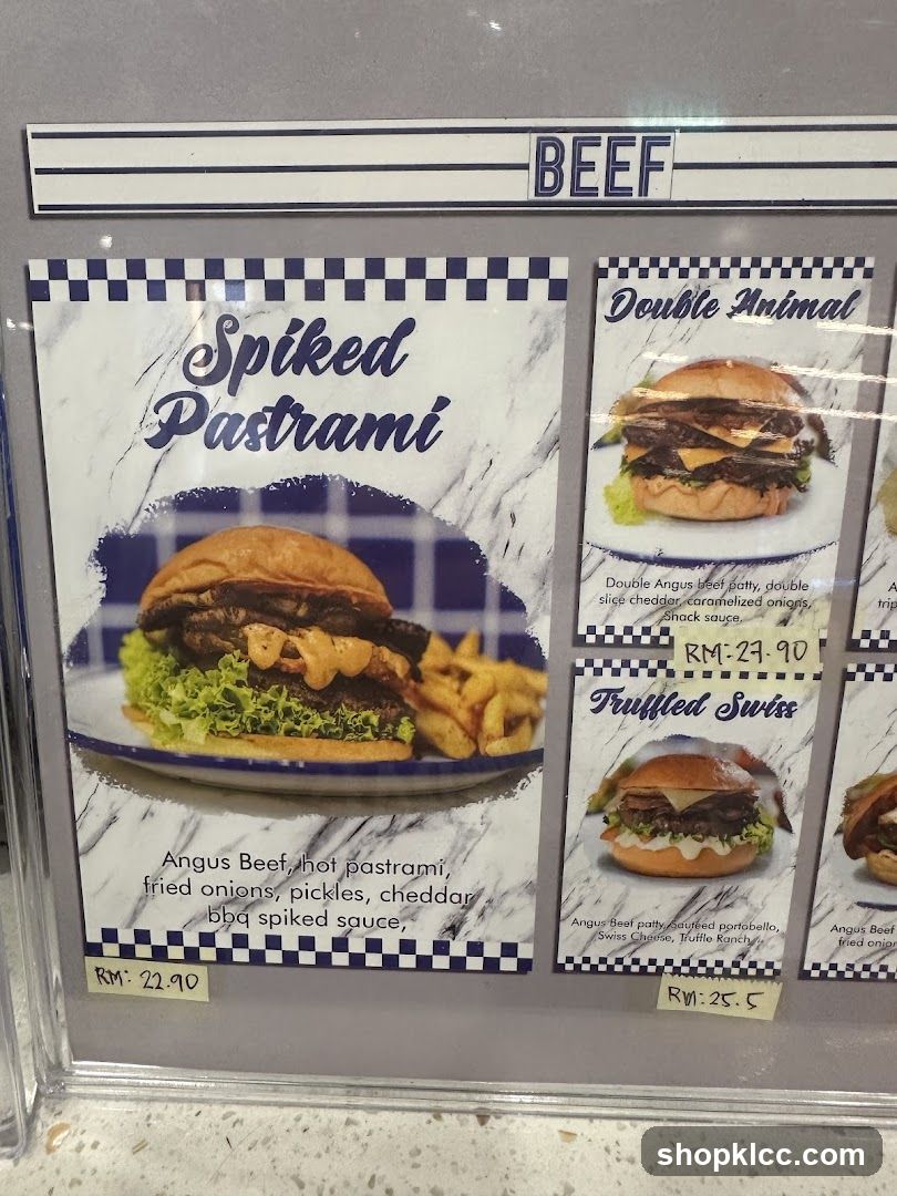 Beef Menu