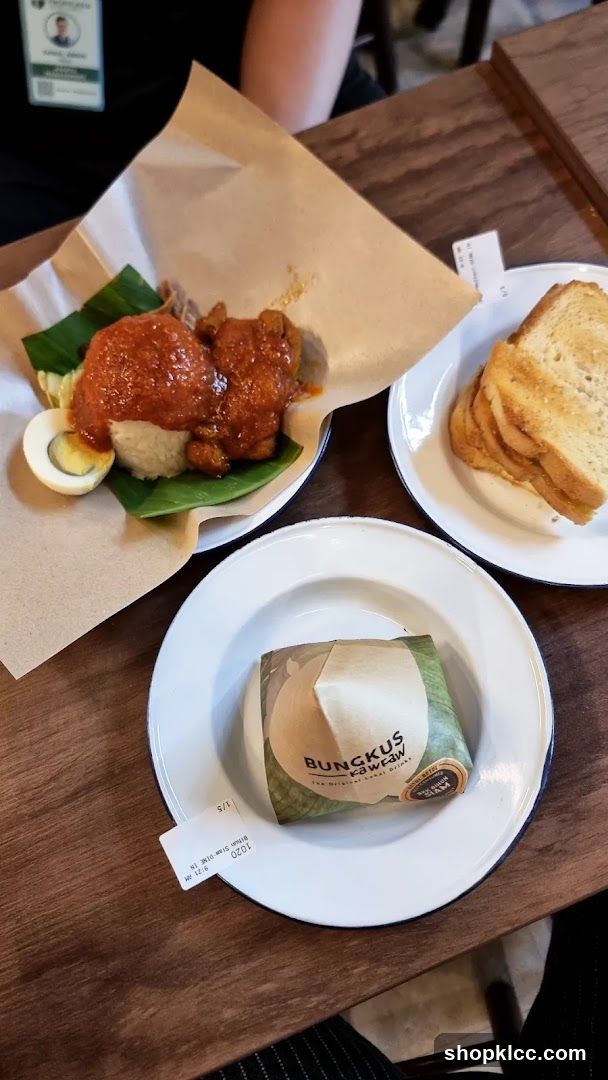 Nasi Lemak and Toast