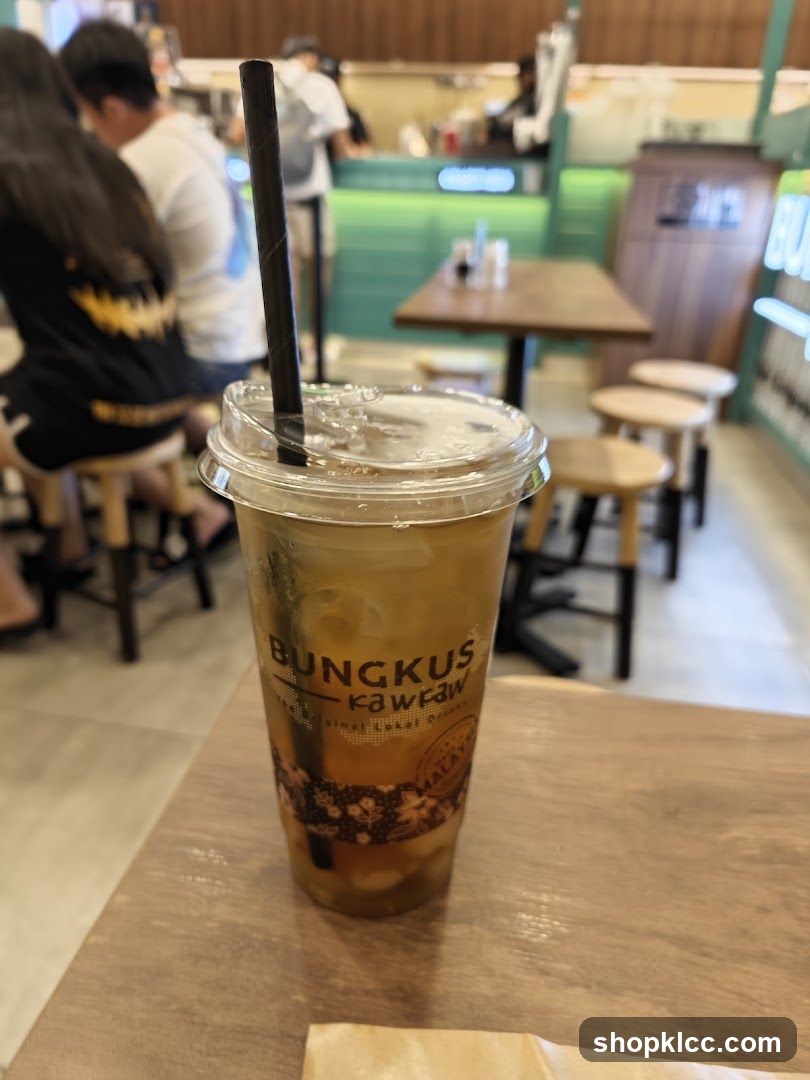 Drink with brand logo