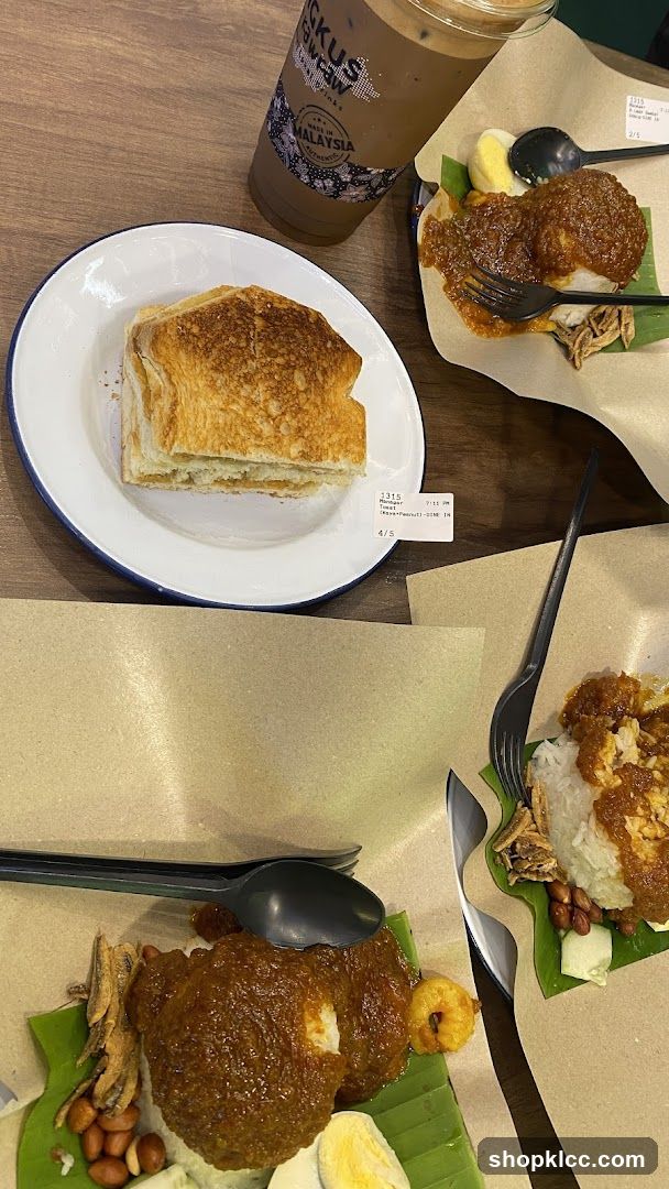 Nasi Lemak and Toast