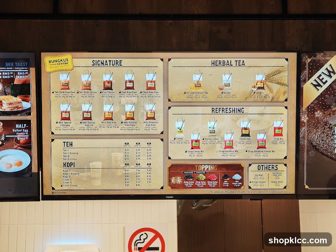BUNGKUS KAW KAW Menu