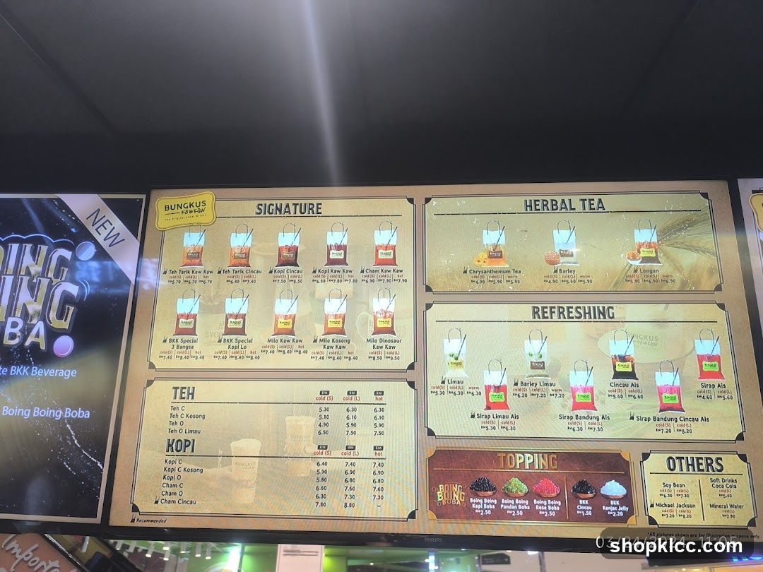 BUNGKUS KAW KAW Menu