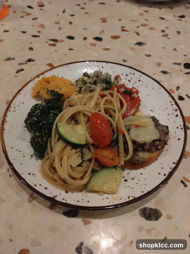 Plate of Pasta and Sides