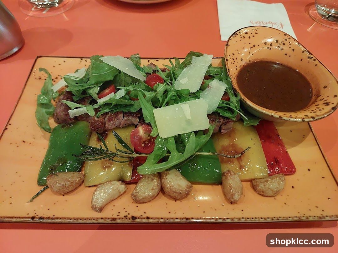 Steak with Vegetables and Sauce