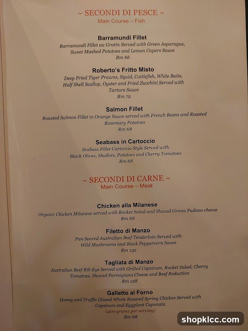 Main Course - Fish and Meat