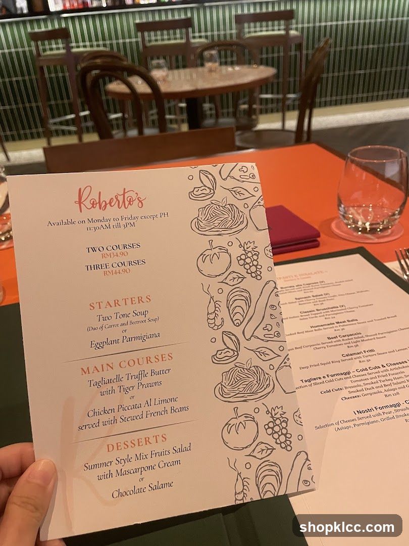 Roberto's Menu
