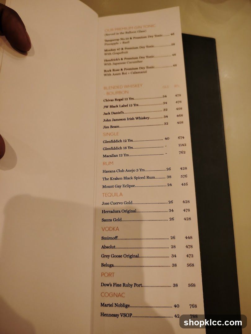 Drinks Menu