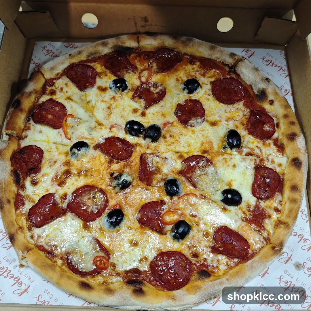 Pepperoni and Olive Pizza