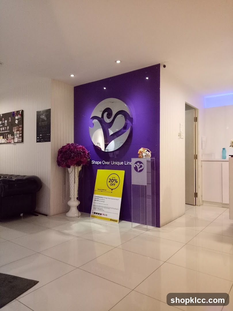 Reception Area with Promotional Sign