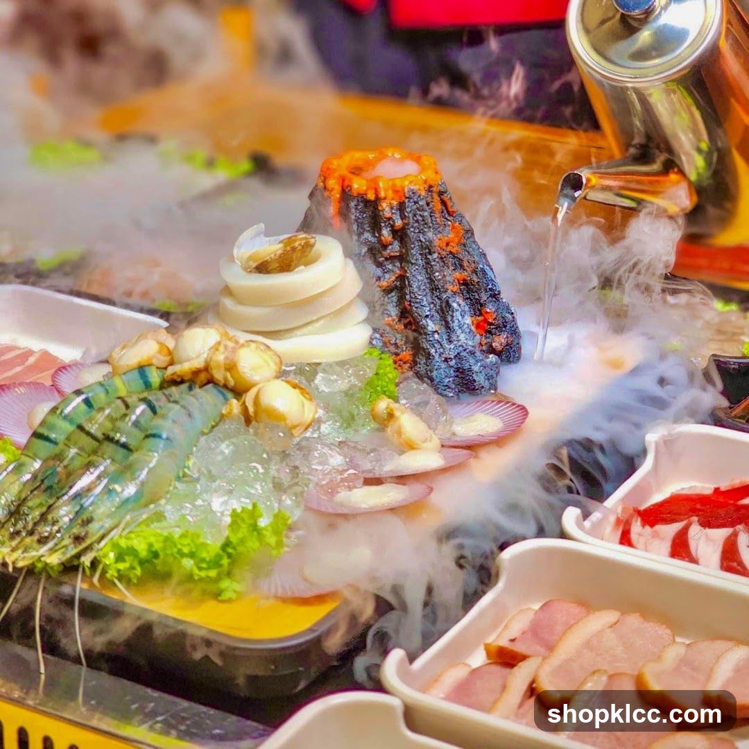 Volcano-themed Seafood Platter