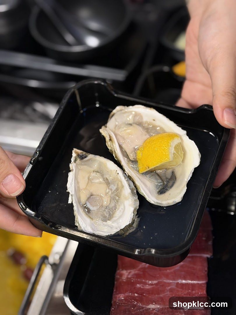 Oysters and Sliced Meat