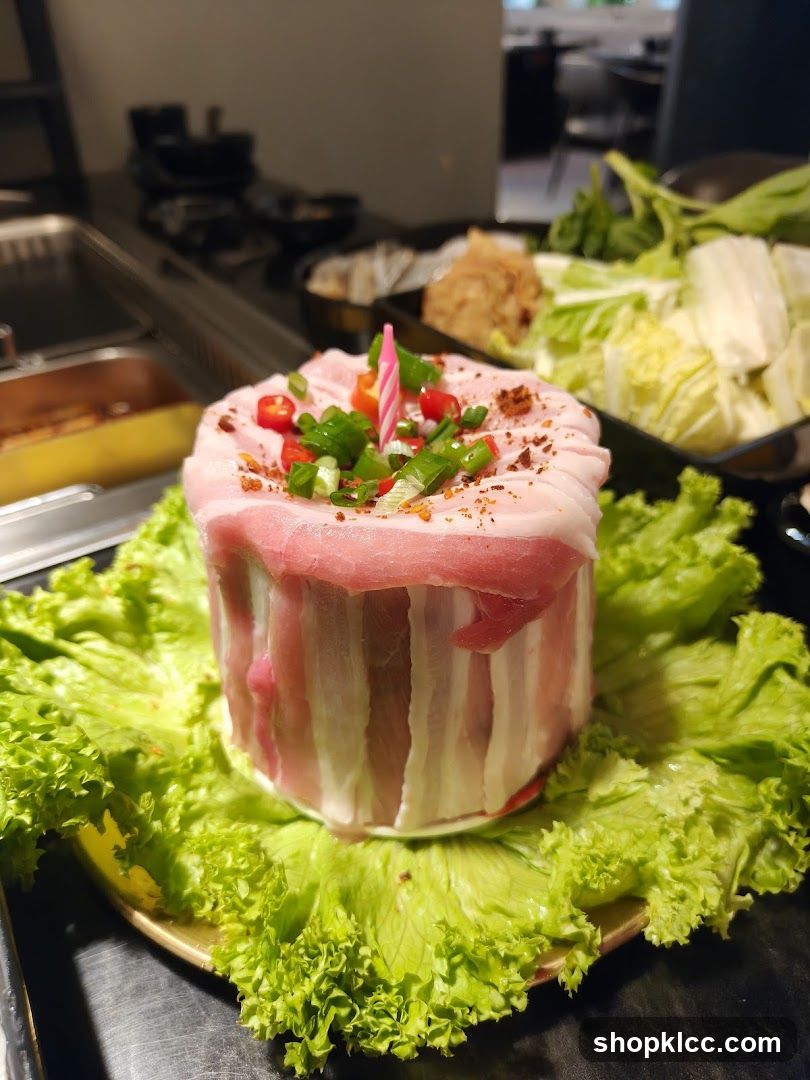Meat Cake with Candle