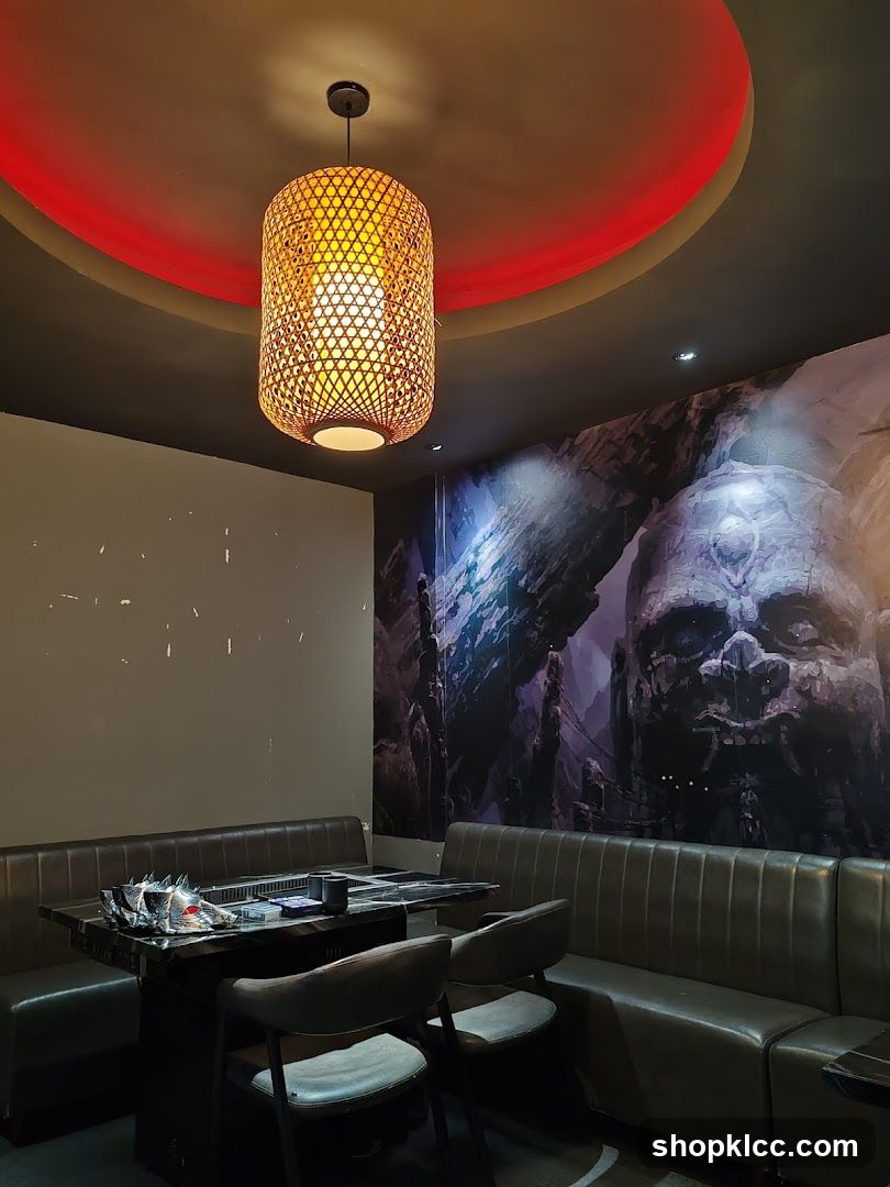 Restaurant Interior with Themed Mural