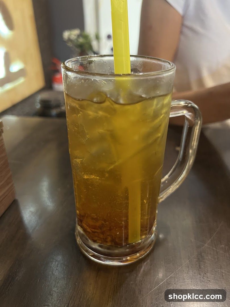 Iced Tea with Straw
