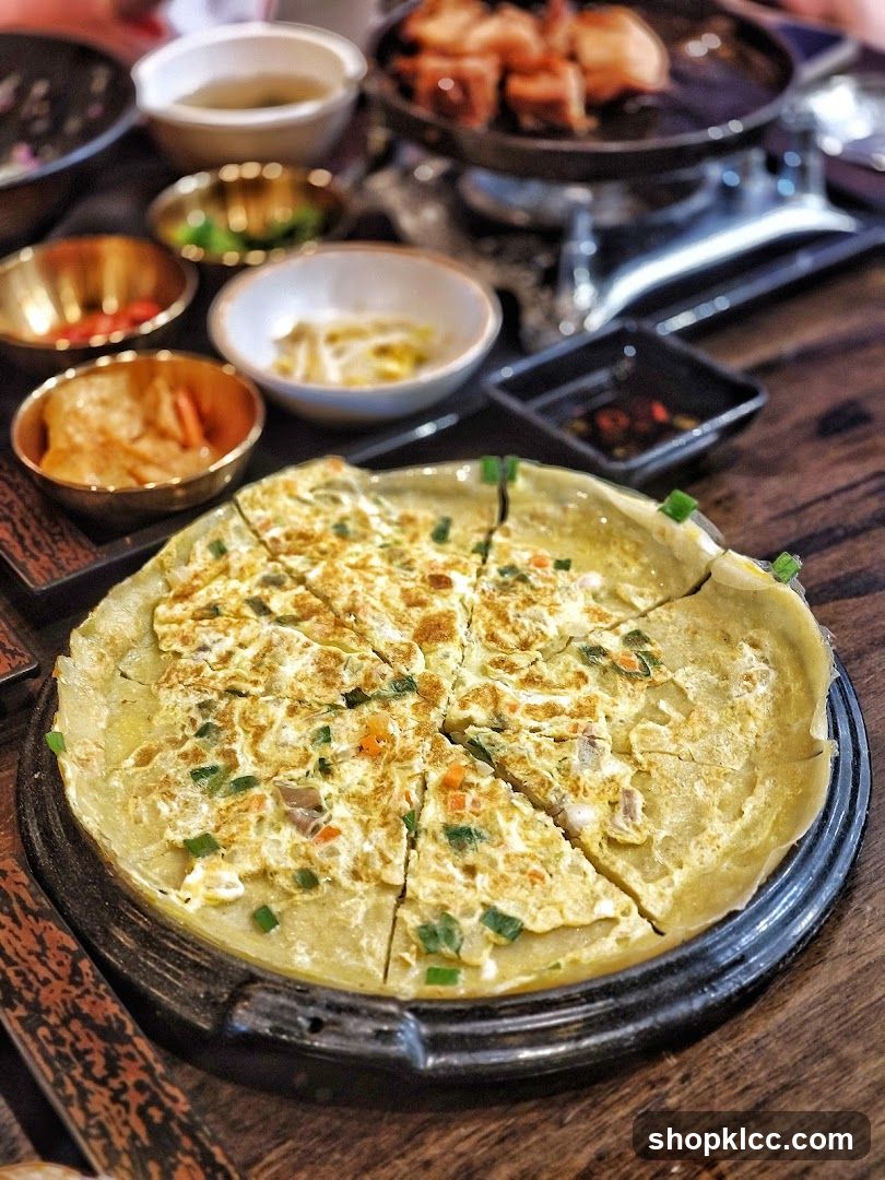 Korean Meal with Savory Pancake