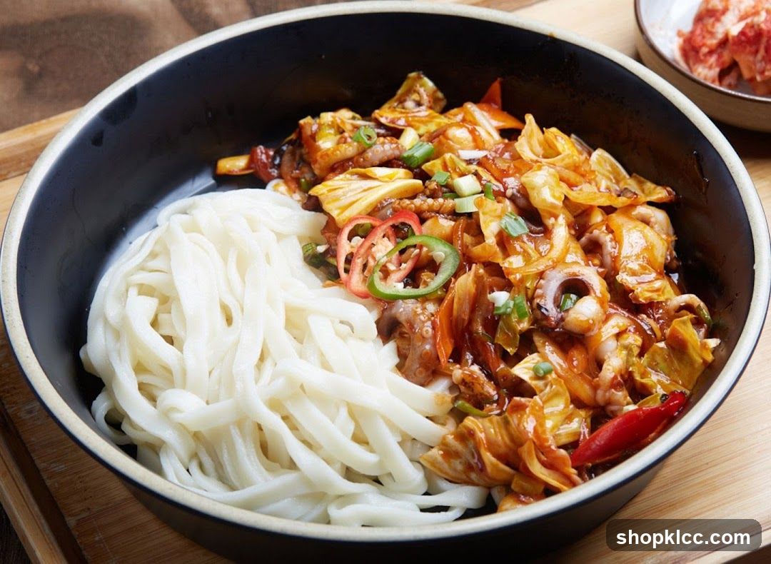 Spicy Stir-Fried Octopus with Noodles