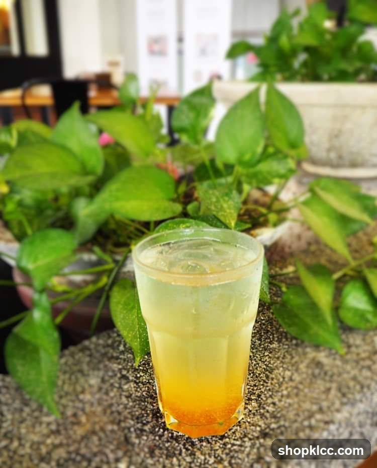 Refreshing Drink with Plants