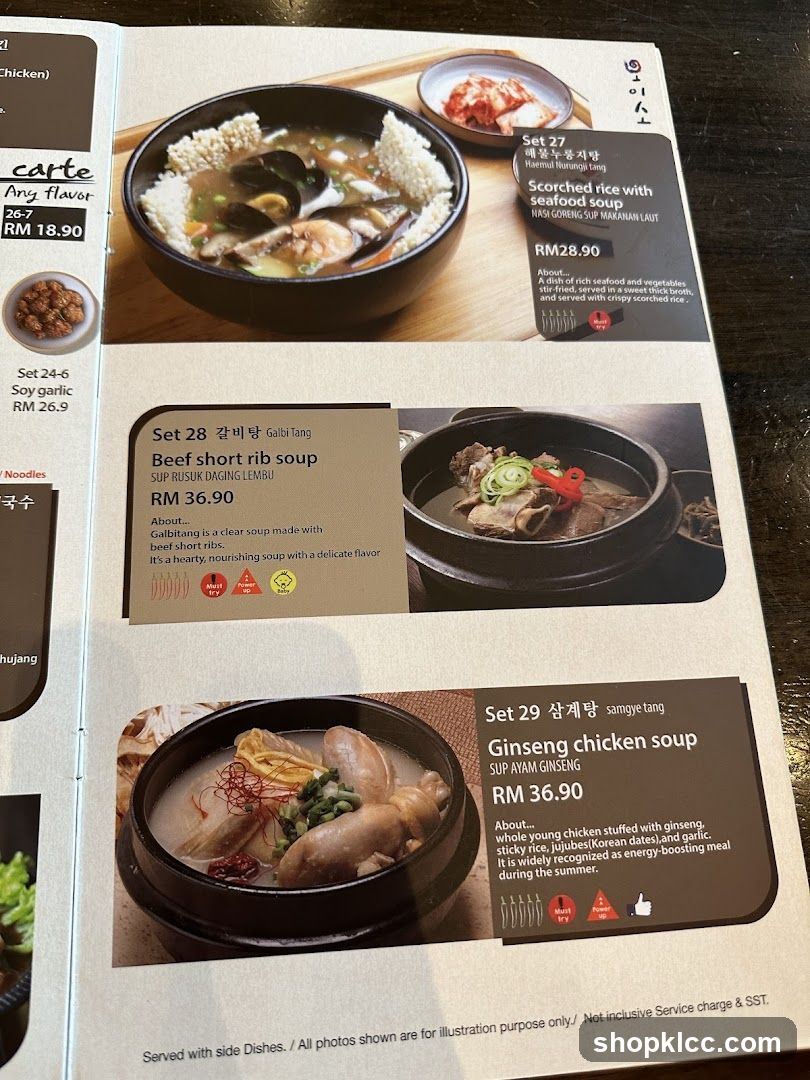 Korean Menu