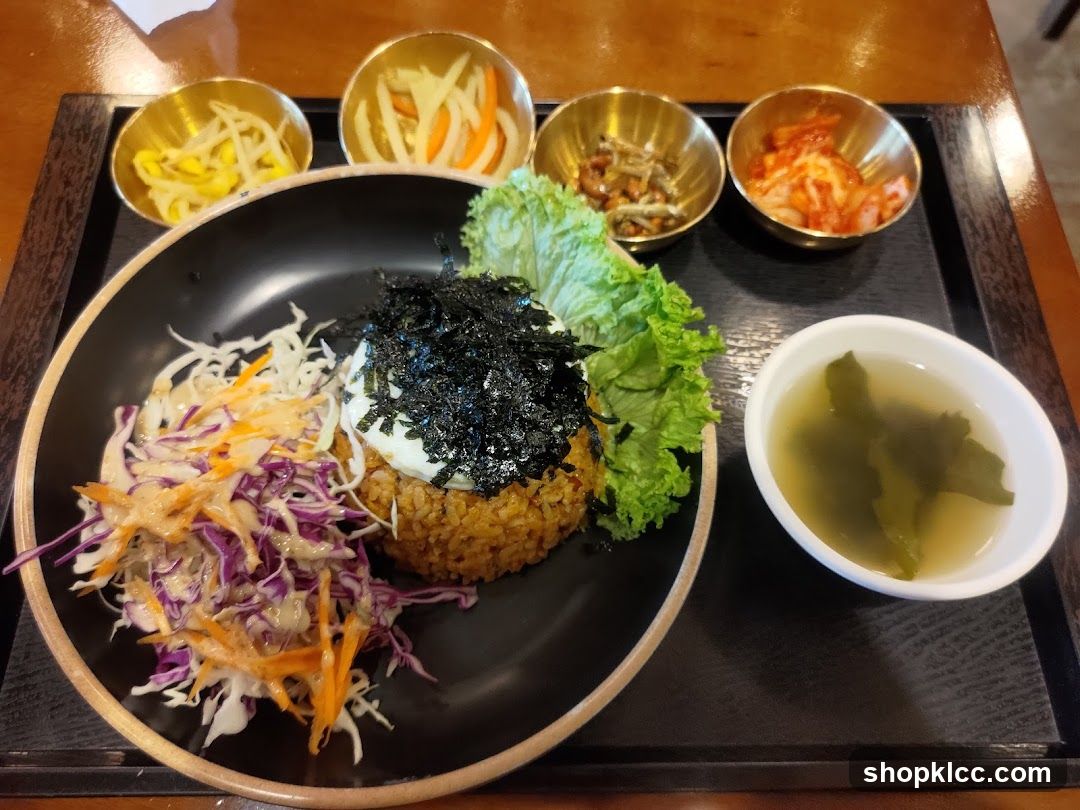 Korean Rice Dish with Side Dishes