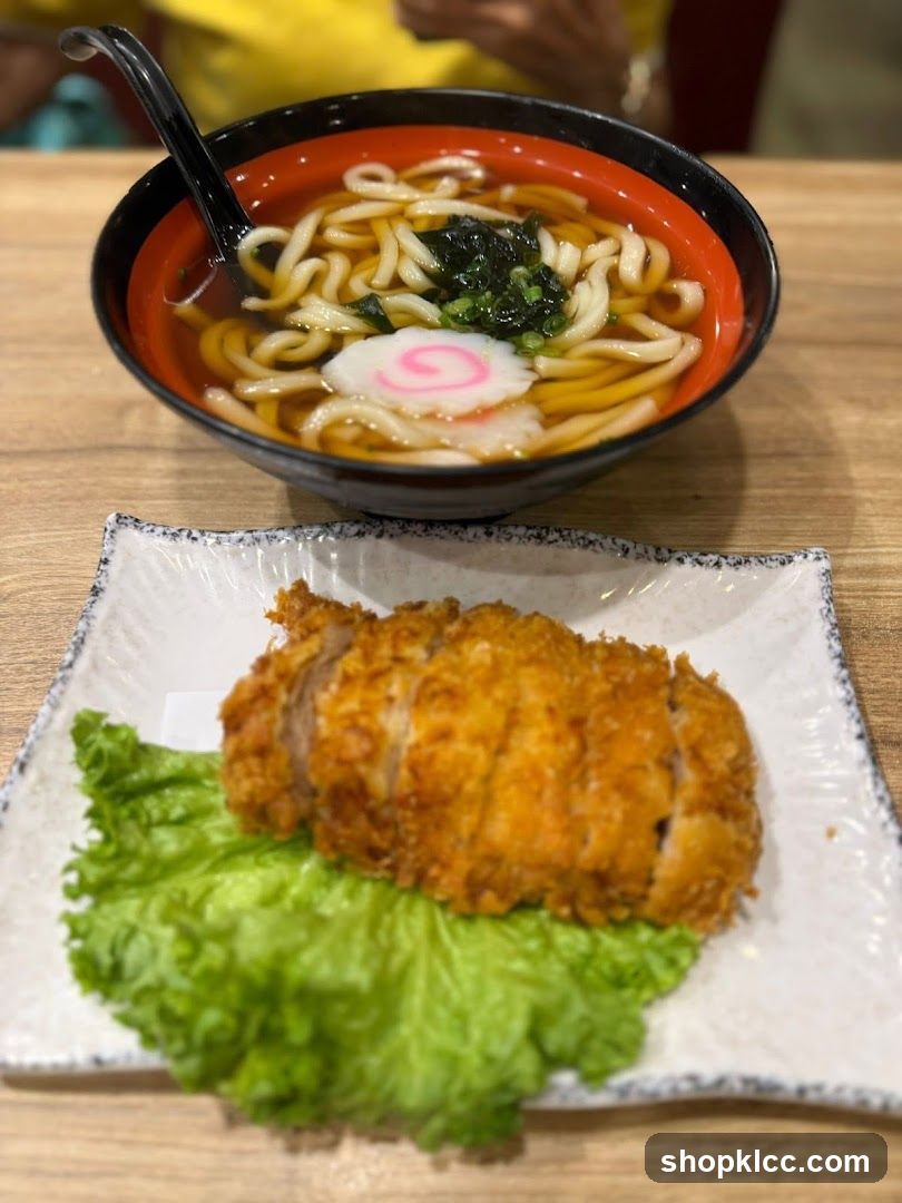 Udon Soup and Fried Pork Cutlet