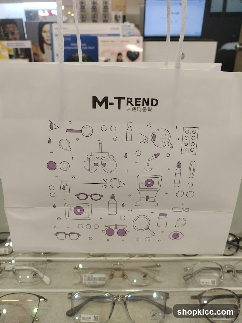 M-TREND shopping bag with eyeglasses