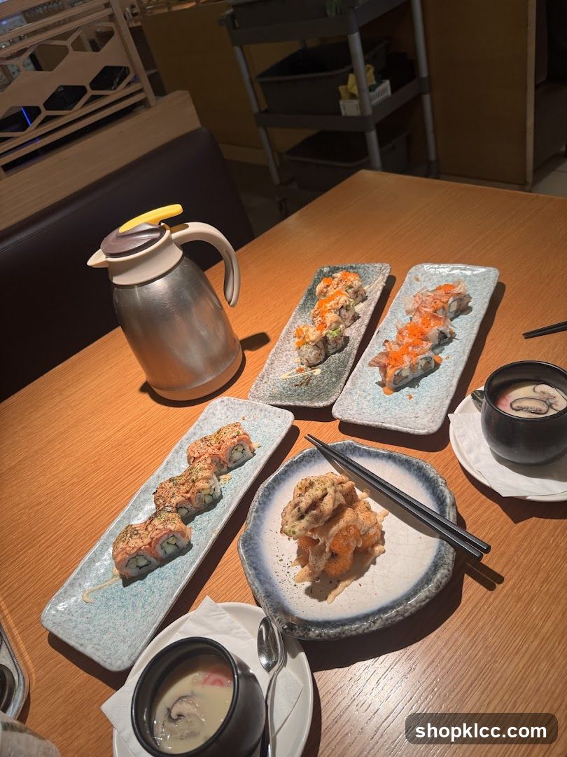 Sushi and Steamed Egg Custard