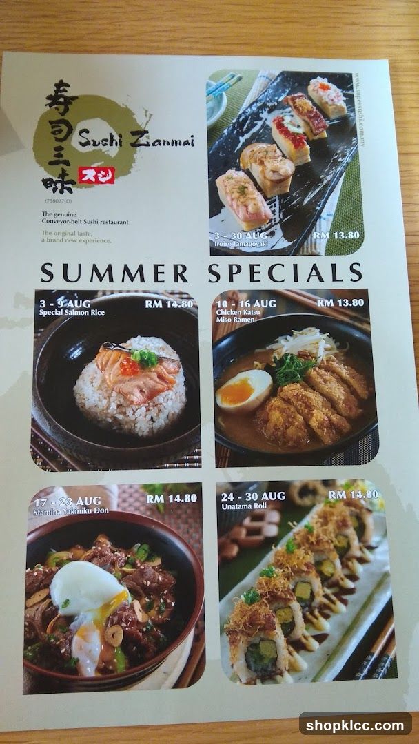 Sushi Zanmai Summer Specials