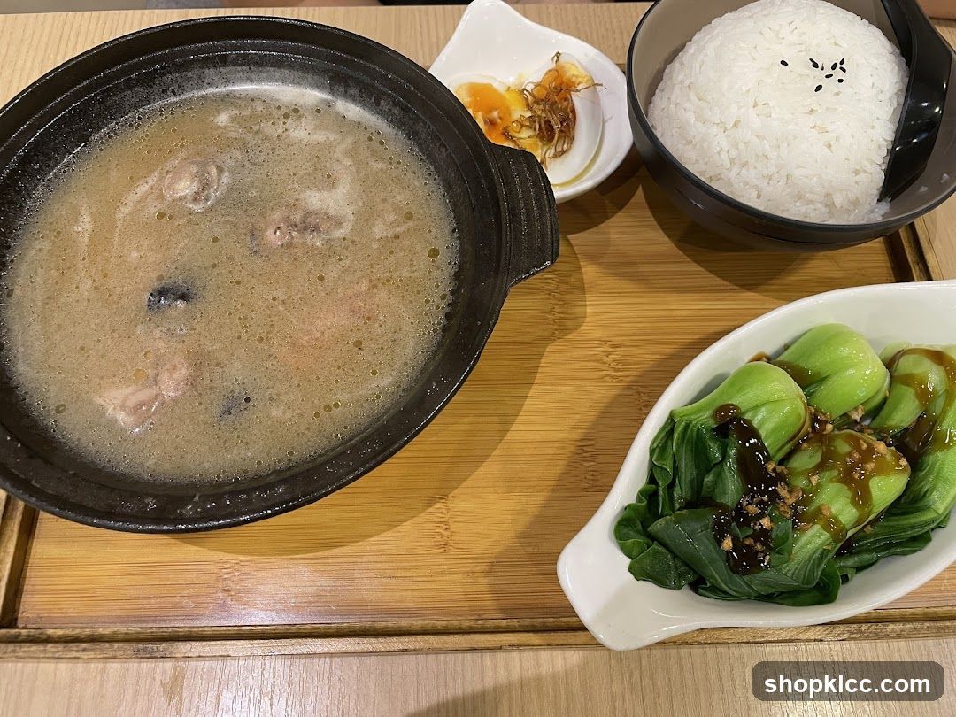 Pork Rib Soup with Rice and Vegetables
