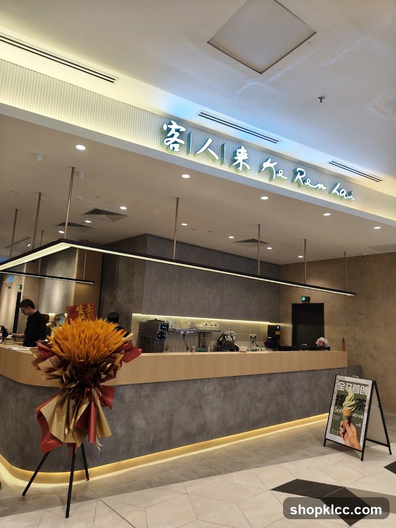 Tea shop counter