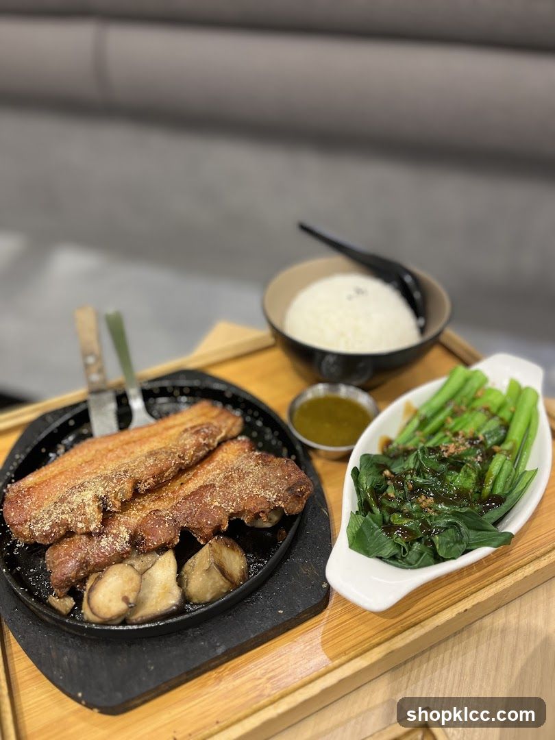 Pork Belly with Rice and Vegetables