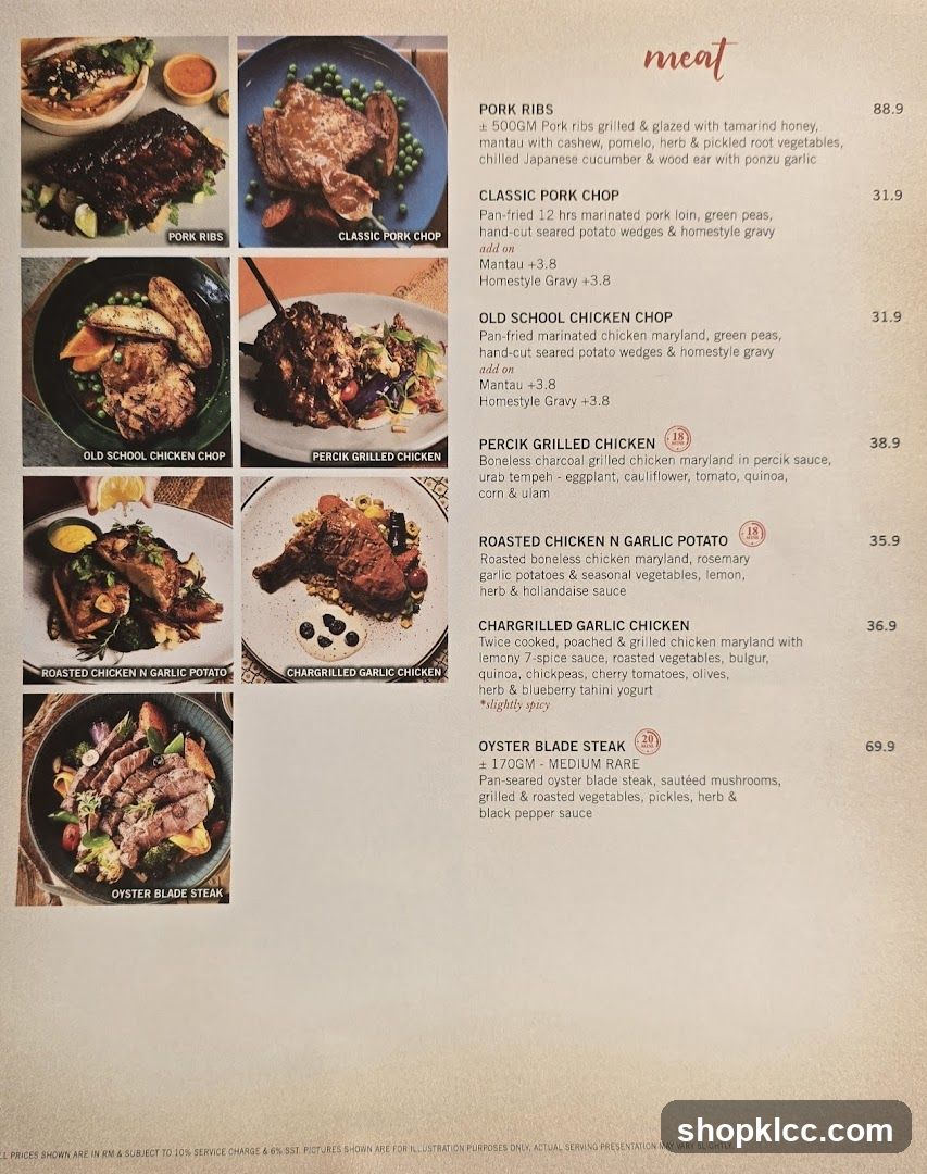 Meat Menu