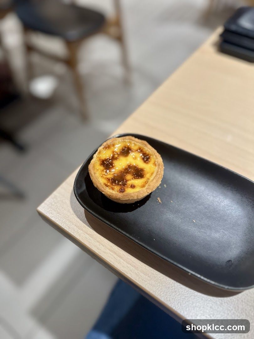 Egg Tart on a Plate
