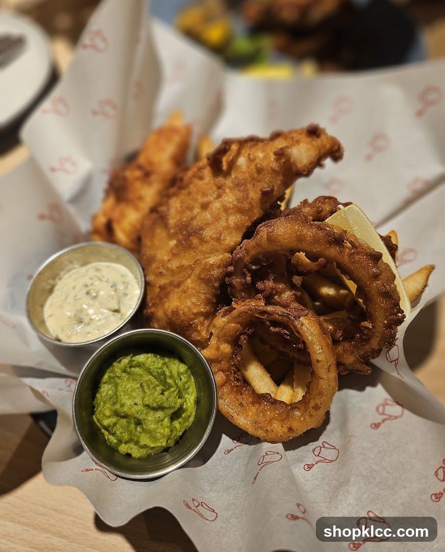 Fish and Chips with Onion Rings