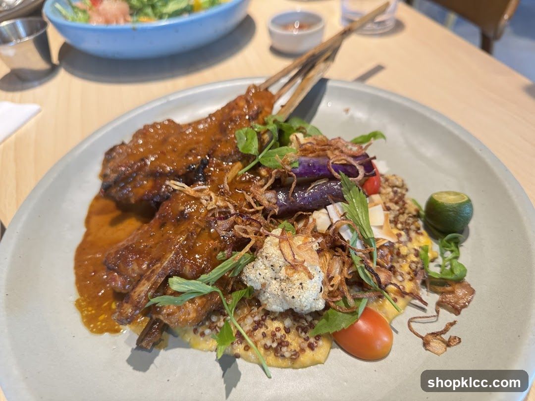 Lamb Ribs with Quinoa and Vegetables