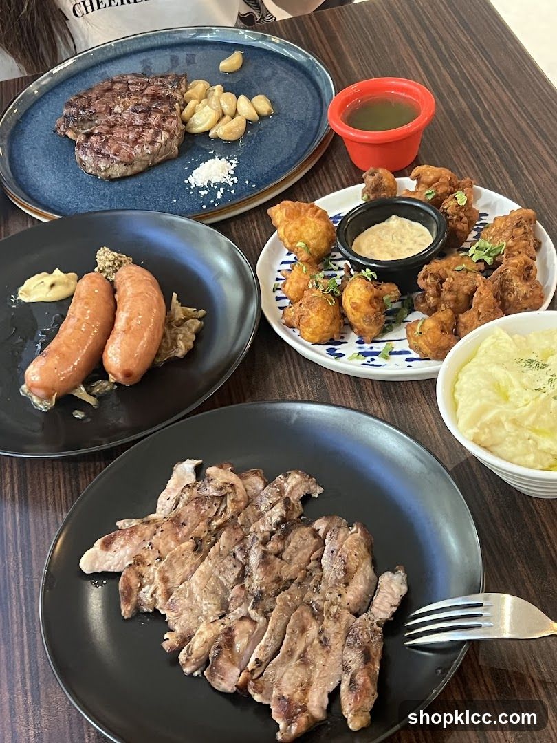 Assortment of Grilled Meats and Sides