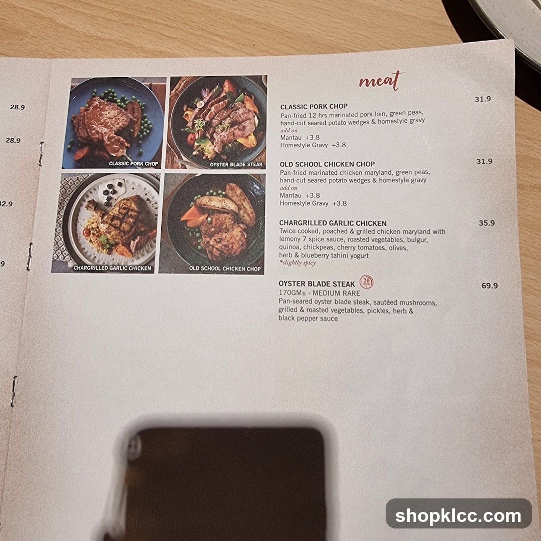 Meat Menu